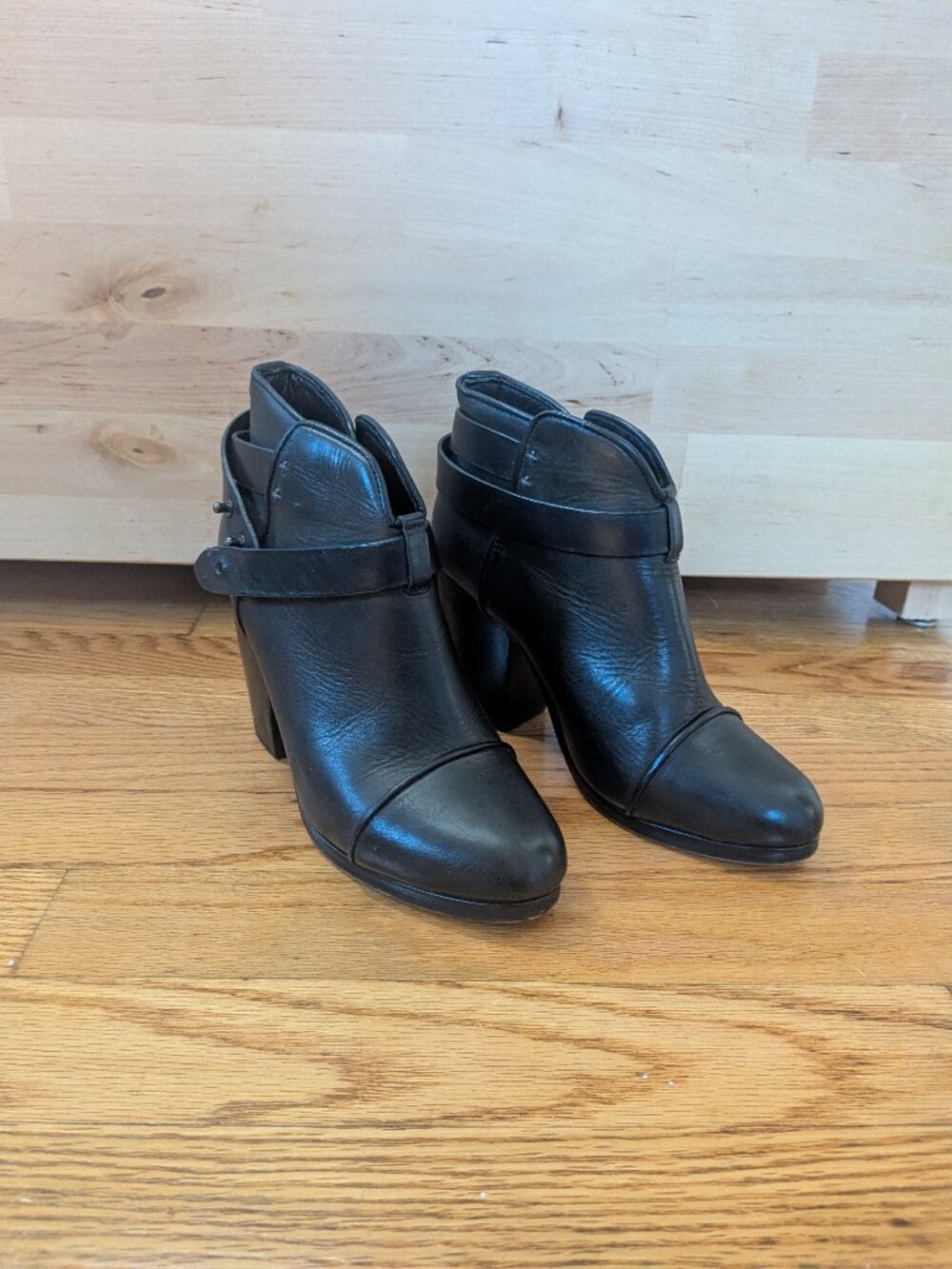 Rag & Bone Harrow Booties Black Leather 37